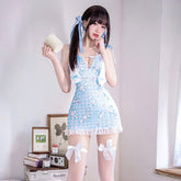 Cute Mesh Cosplay Sweet Maid Dress